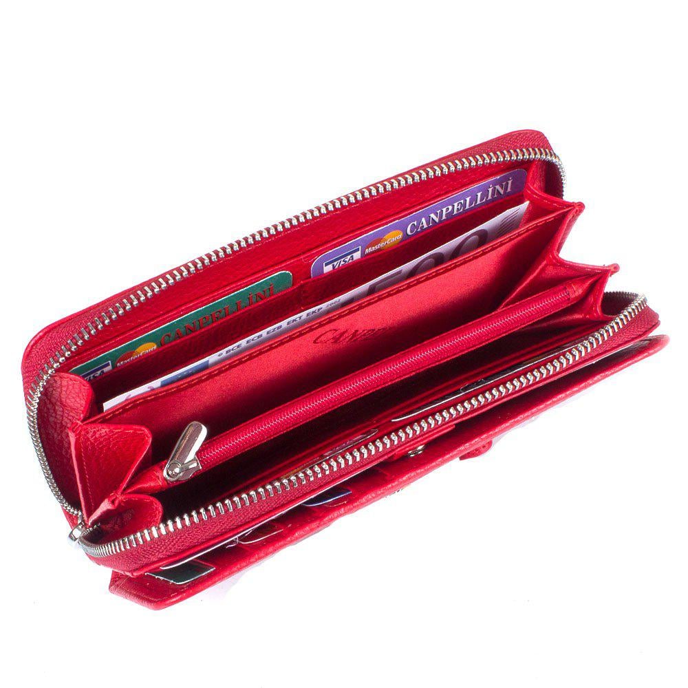 Гаманець жіночий шкіряний CANPELLINI 8431 Червоний - фото 7 Гаманець жіночий шкіряний CANPELLINI 8431 Червоний - фото 7