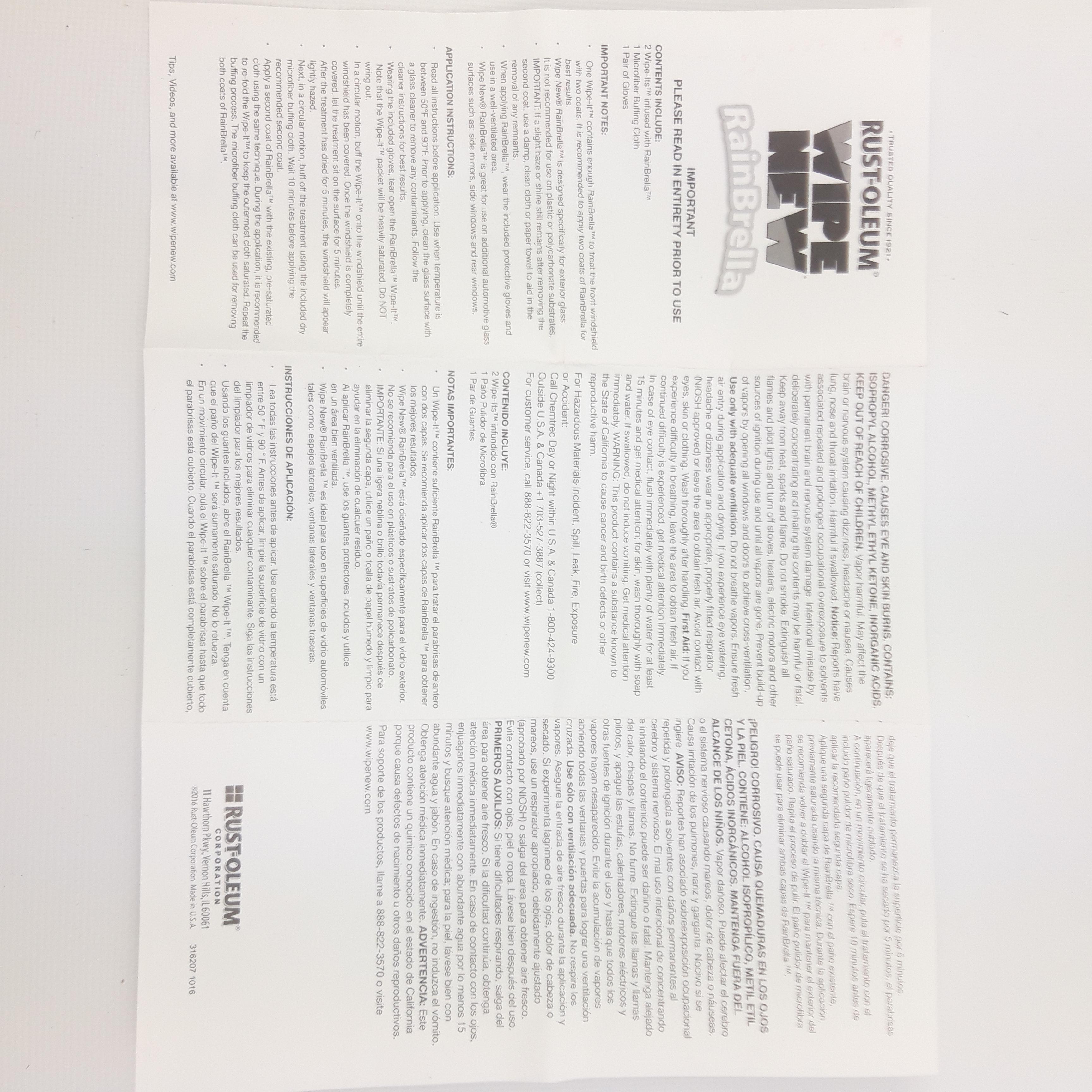 Жидкость для защиты стекла от воды Rain brella Антидождь (4123648) - фото 4 Жидкость для защиты стекла от воды Rain brella Антидождь (4123648) - фото 4