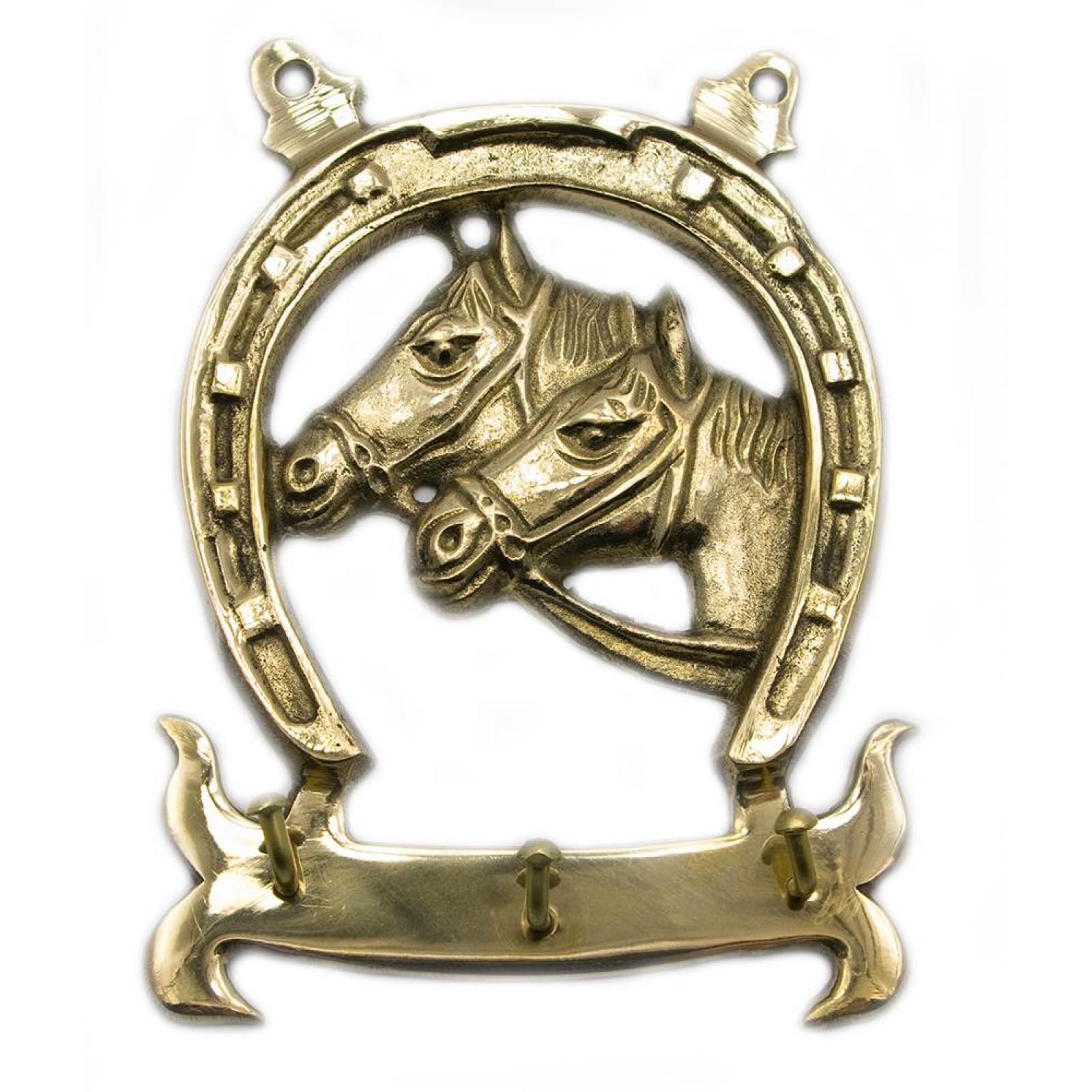 Вешалка-ключница бронзовая Подкова 13,8х10,5х2 см (23484)