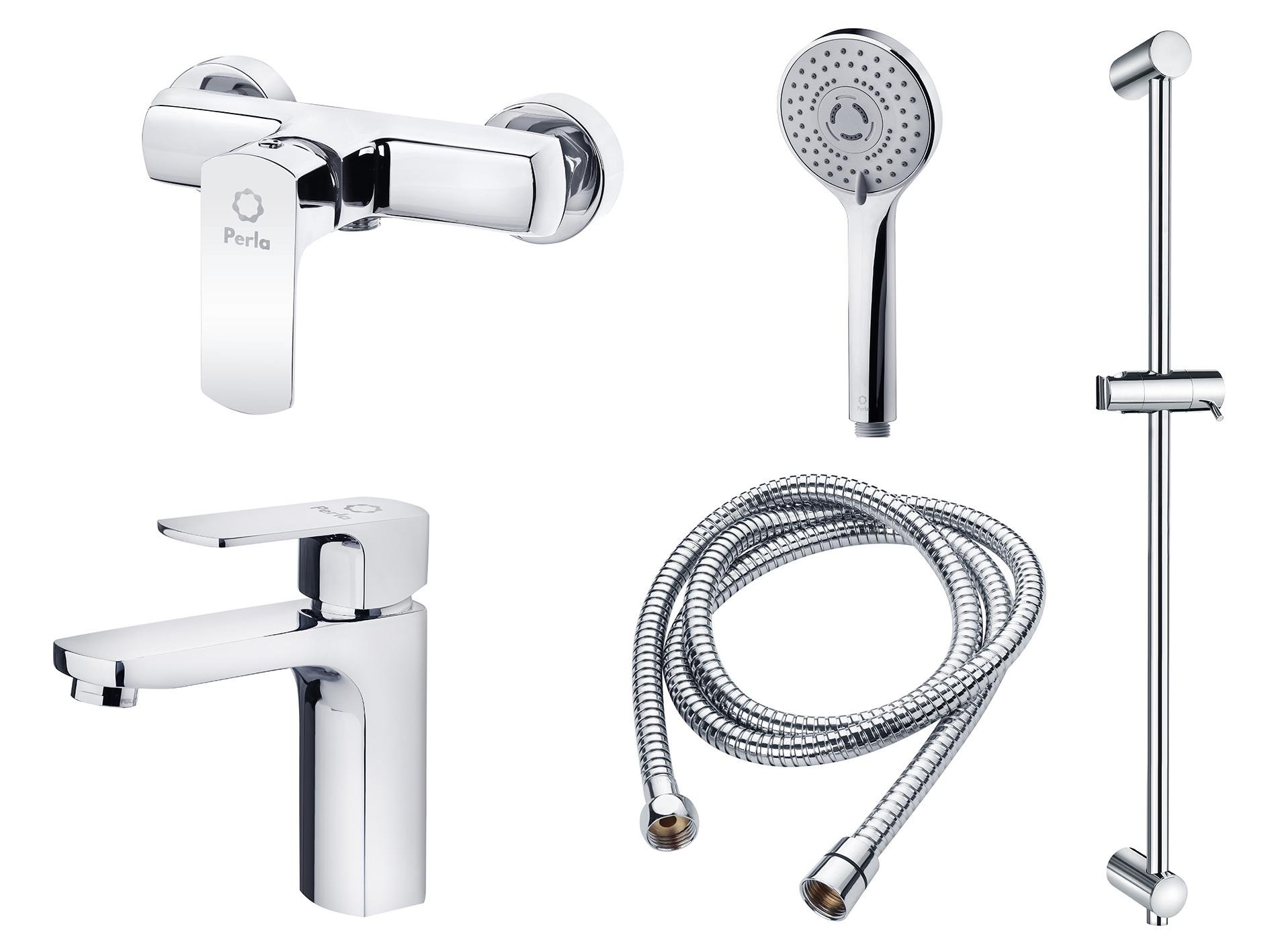 Набор смесителей Perla KING 10705-C (PSH705+PSH703+PSF1031)