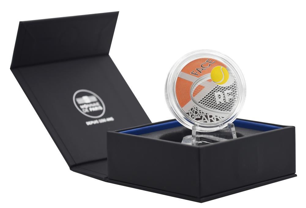 Колекційна монета Франція 10 євро 2025 Срібло Proof Теніс-Відкритий чемпіонат Франції з тенісу-100 років Ролан Гаррос (М23646)