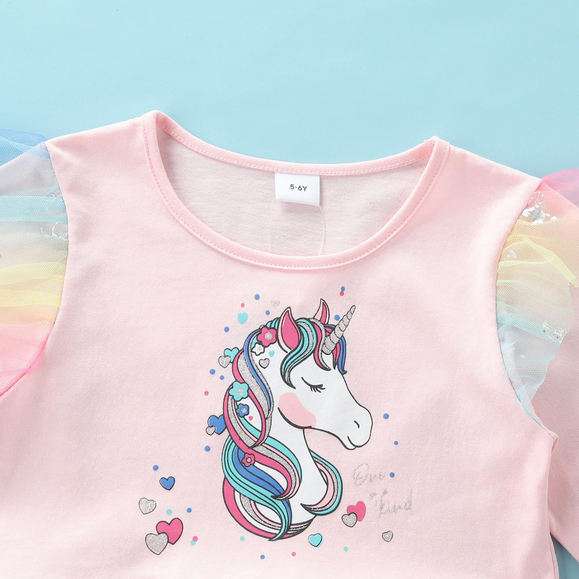 Платье детское с единорогом 130 см Радужный (23992016) - фото 7 Платье детское с единорогом 130 см Радужный (23992016) - фото 7