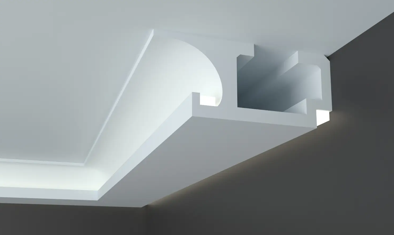 Карниз для LED освещения серия D Tesori KD 409 жесткий 1150 мм (2328280916)