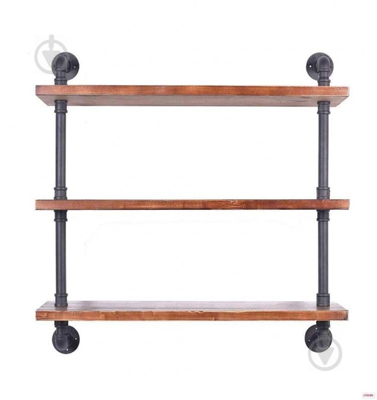 Полки навесные из труб GoodsMetall в стиле LOFT 800х800х200 ПТ13