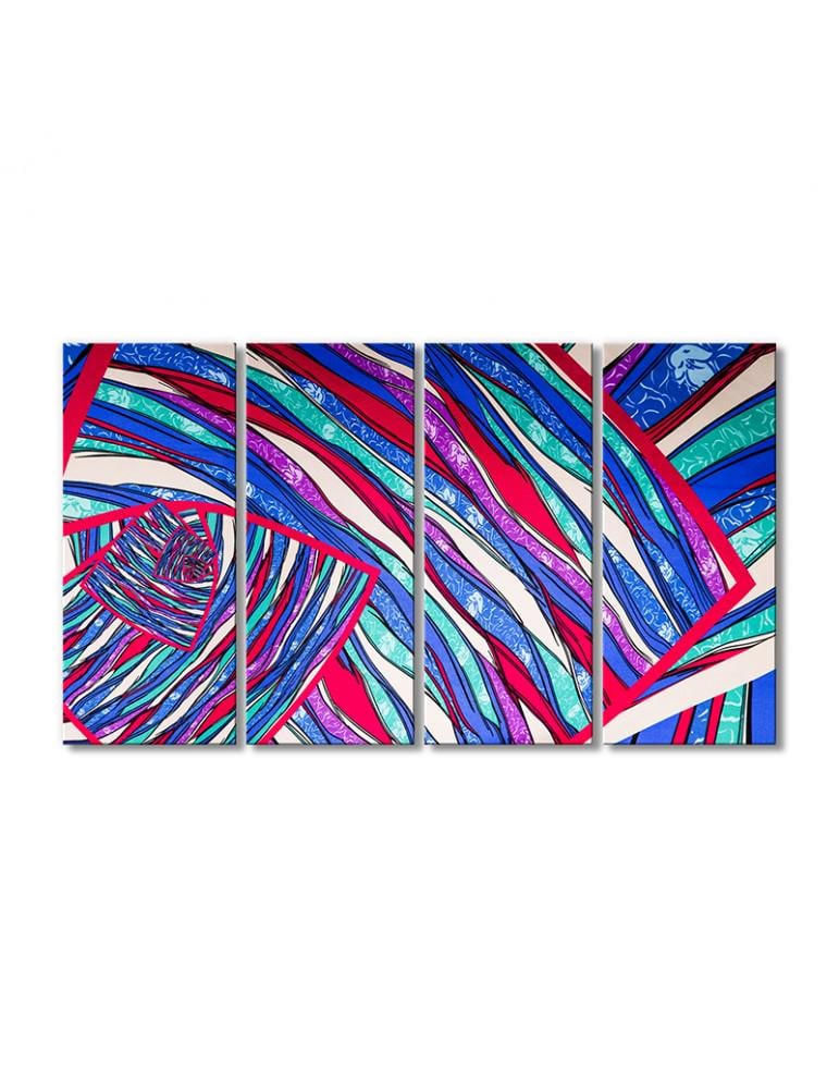 Картина модульная Текстура ткани 4 модуля 90x135 см