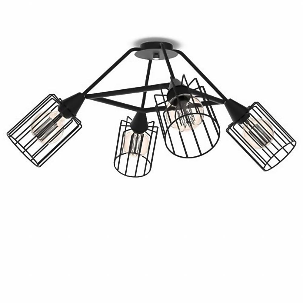 Люстра потолочная в стиле лофт Light House SRS-20391-4 BK Черный