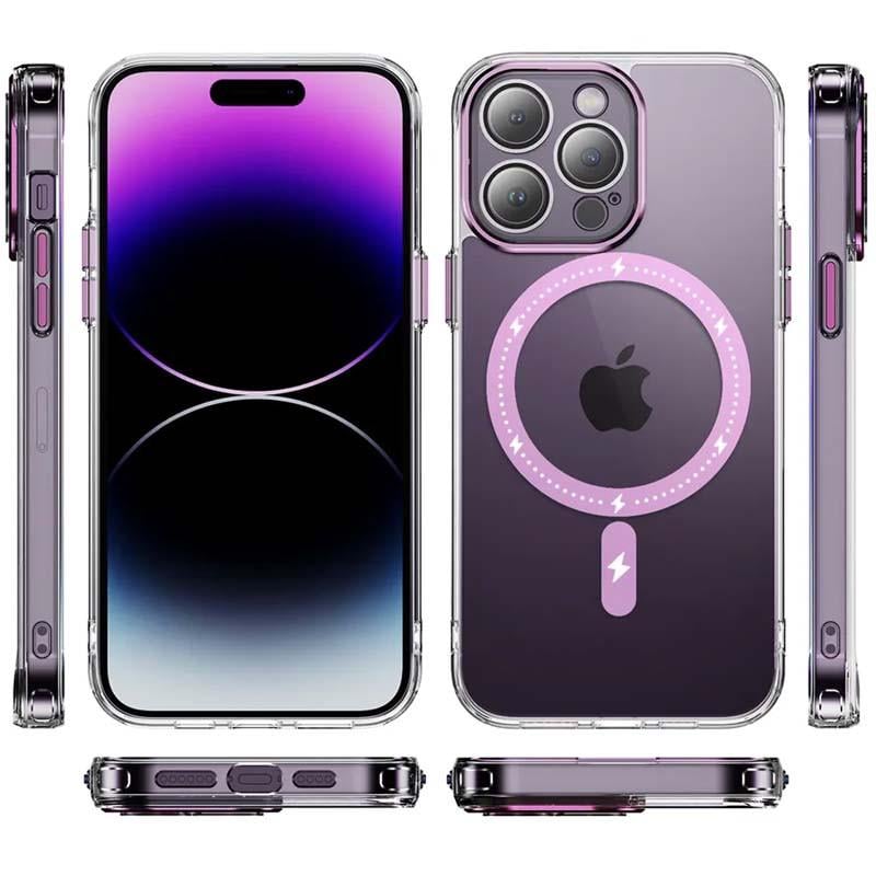 Протиударний Чохол Epik для Apple iPhone 14 Pro (6.1") TPU+PC Colorful with MagSafe Pink - фото 3