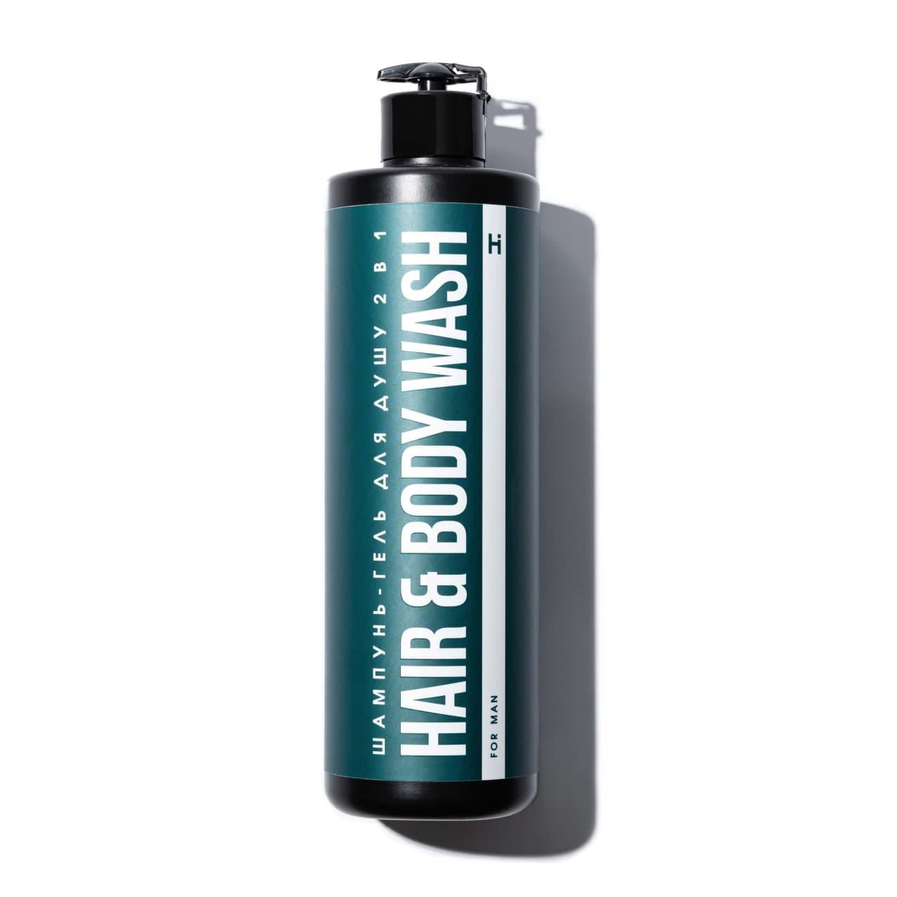 Шампунь-гель для душу Hillary 2в1 Hair & Вody Wash For Man 500 мл (2314941752323)