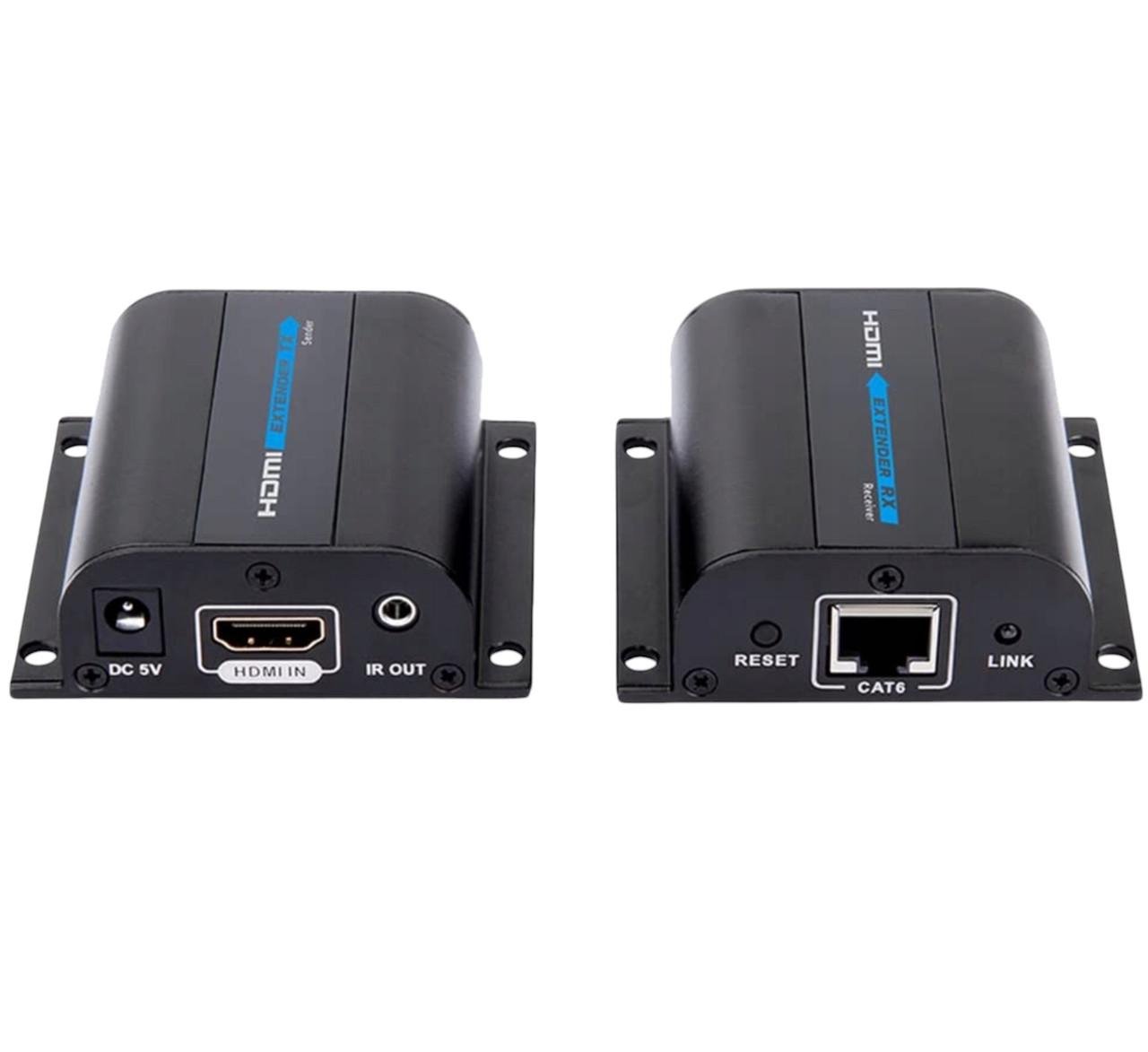 Подовжувач HDMI за витою парою CAT6/7 V1.4 HD-BitT для відеосигналу металевий 60 м Чорний (000024728) - фото 2 Подовжувач HDMI за витою парою CAT6/7 V1.4 HD-BitT для відеосигналу металевий 60 м Чорний (000024728) - фото 2