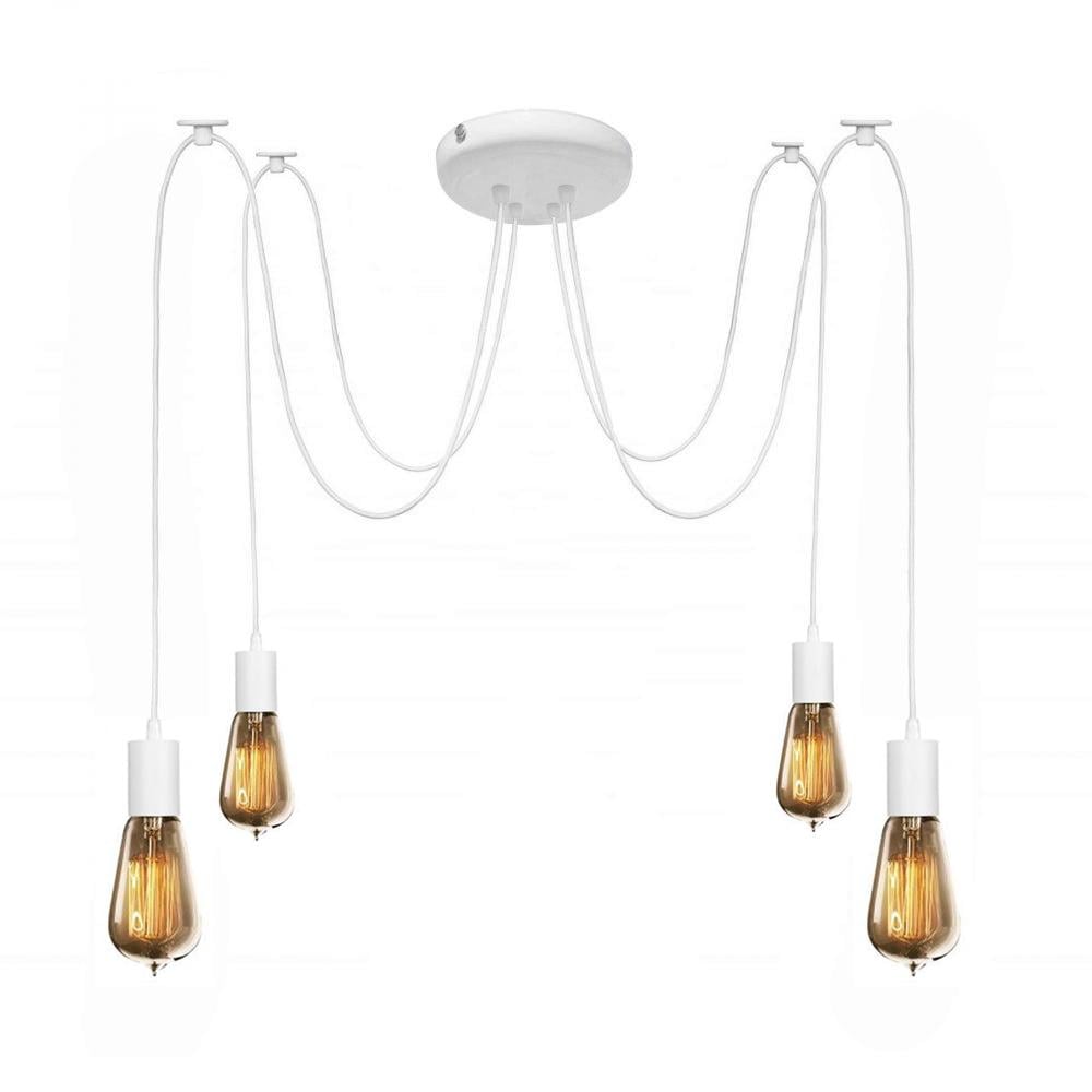 Люстра паук MSK ELECTRIC Spider NL 149-4W на четыре плафона Белый (86975)