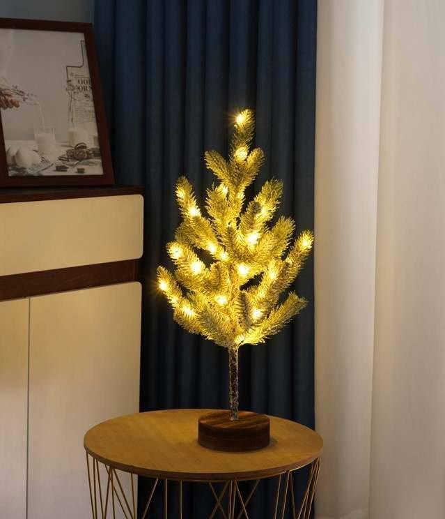 Світильник декоративний Ялинка засніжена від батарейок та USB 60 см (1273) - фото 2