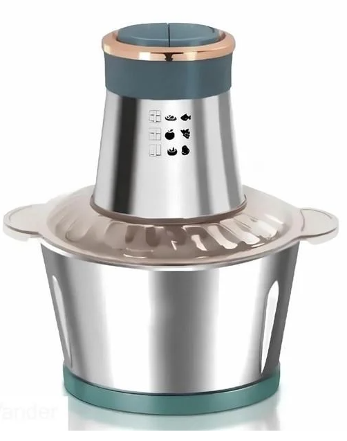 Измельчитель кухонный Domotec ART-5508 4 лезвия 1500 Вт 2000 мл Серый/Зеленый (2676706655)