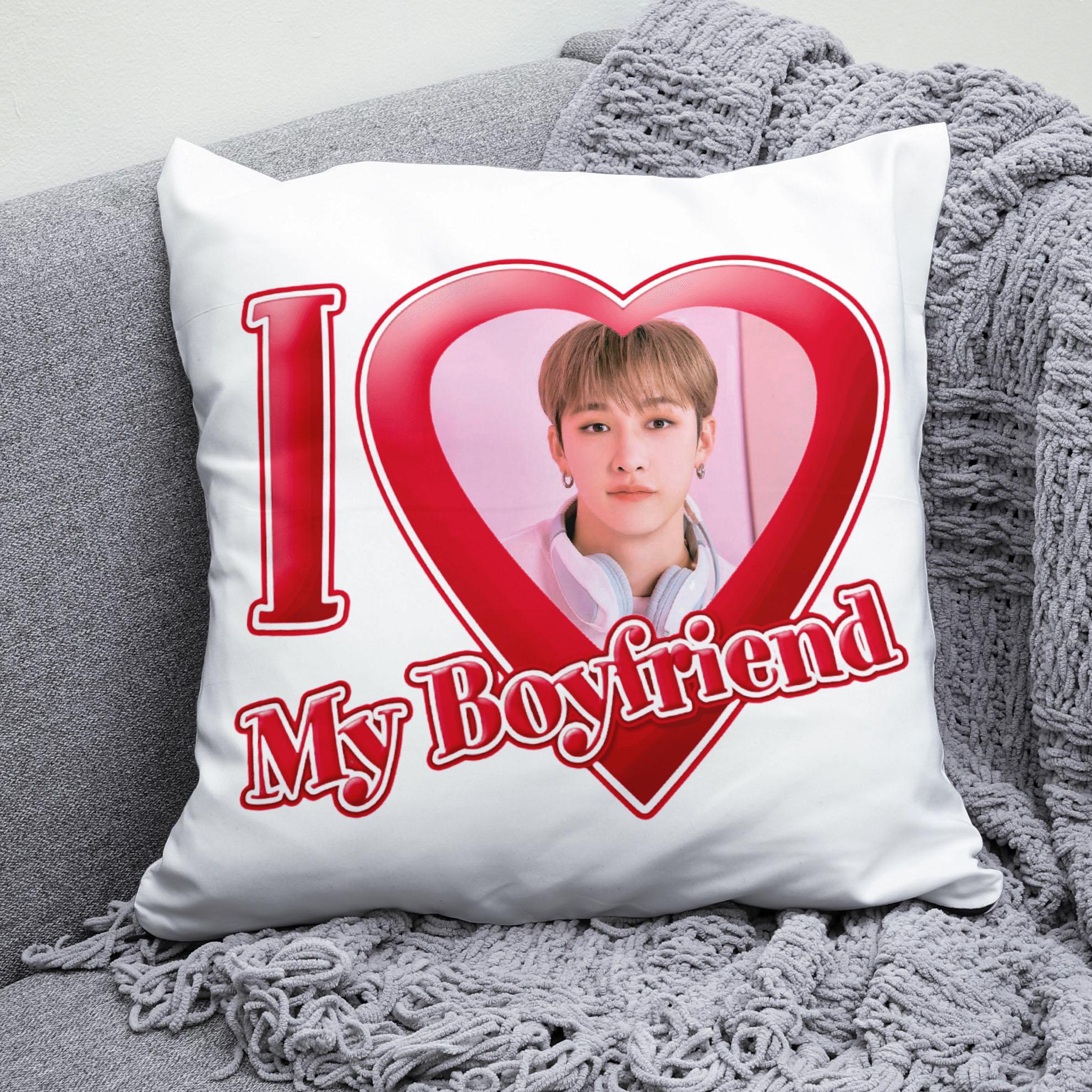 Плюшевая подушка квадрат с принтом K-Pop Банчан Stray Kids