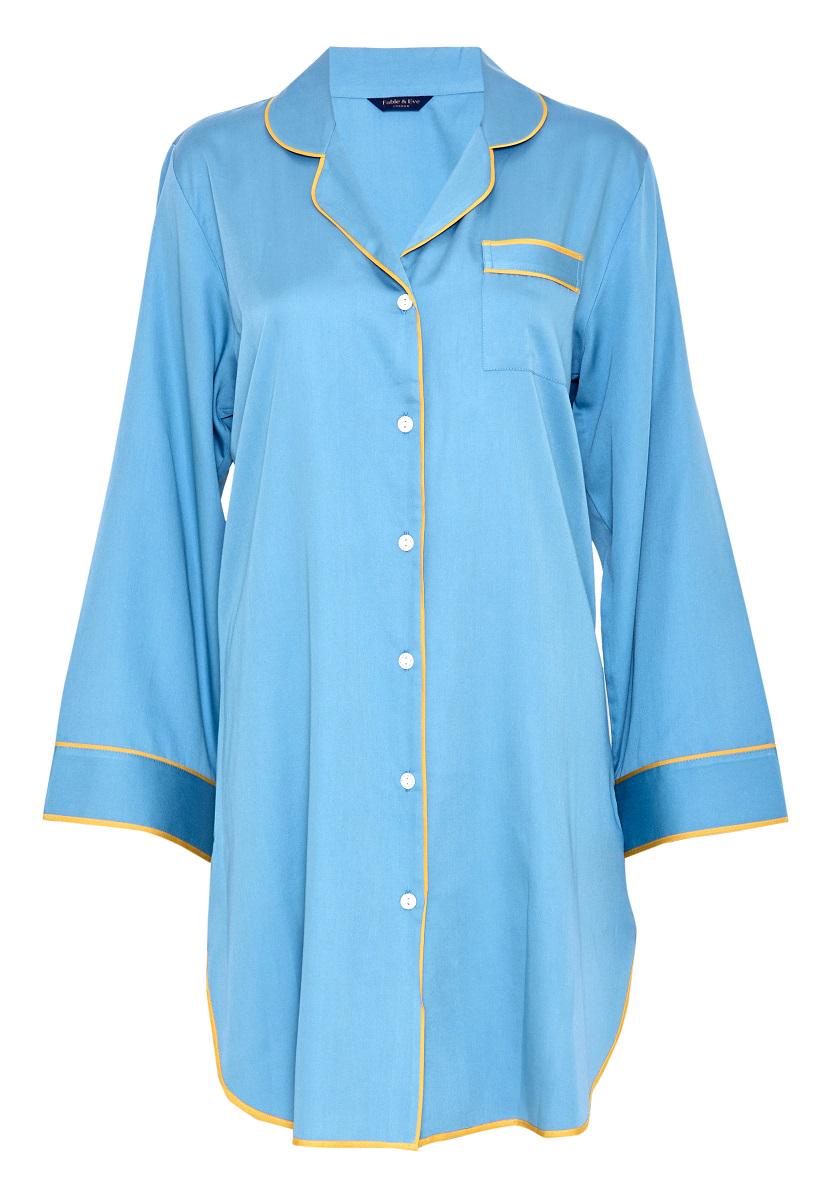 Рубашка ночная FABLE&EVE Greenwich 1976 10/S Голубой (ZIK0000022796) - фото 4 Рубашка ночная FABLE&EVE Greenwich 1976 10/S Голубой (ZIK0000022796) - фото 4