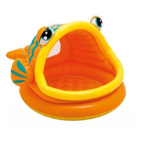 Детский надувной бассейн Intex 57109 Ленивая рыбка с навесом 124х109х71 см (338903527)