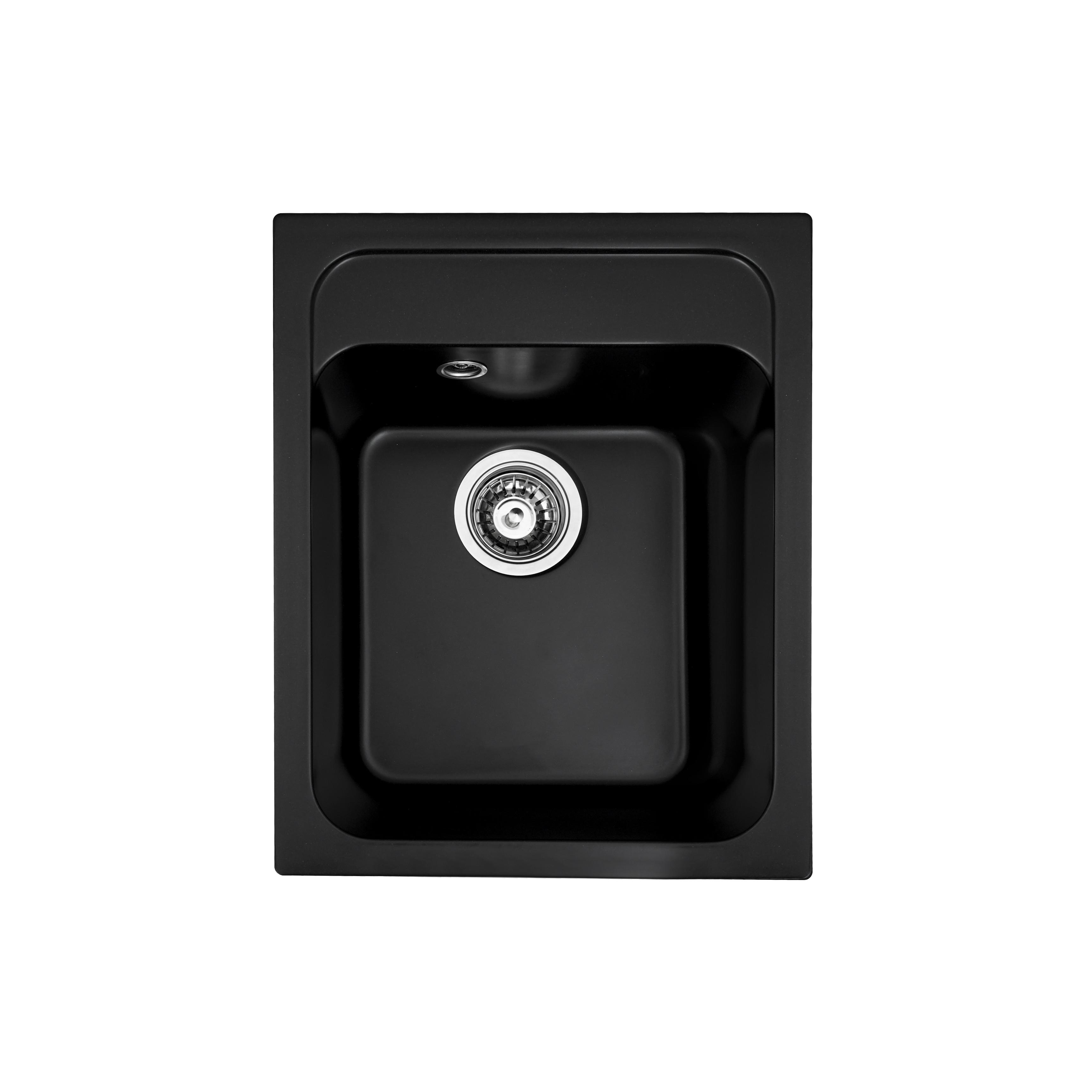 Гранитная мойка для кухни Platinum 4050 RUBY глянец Черный