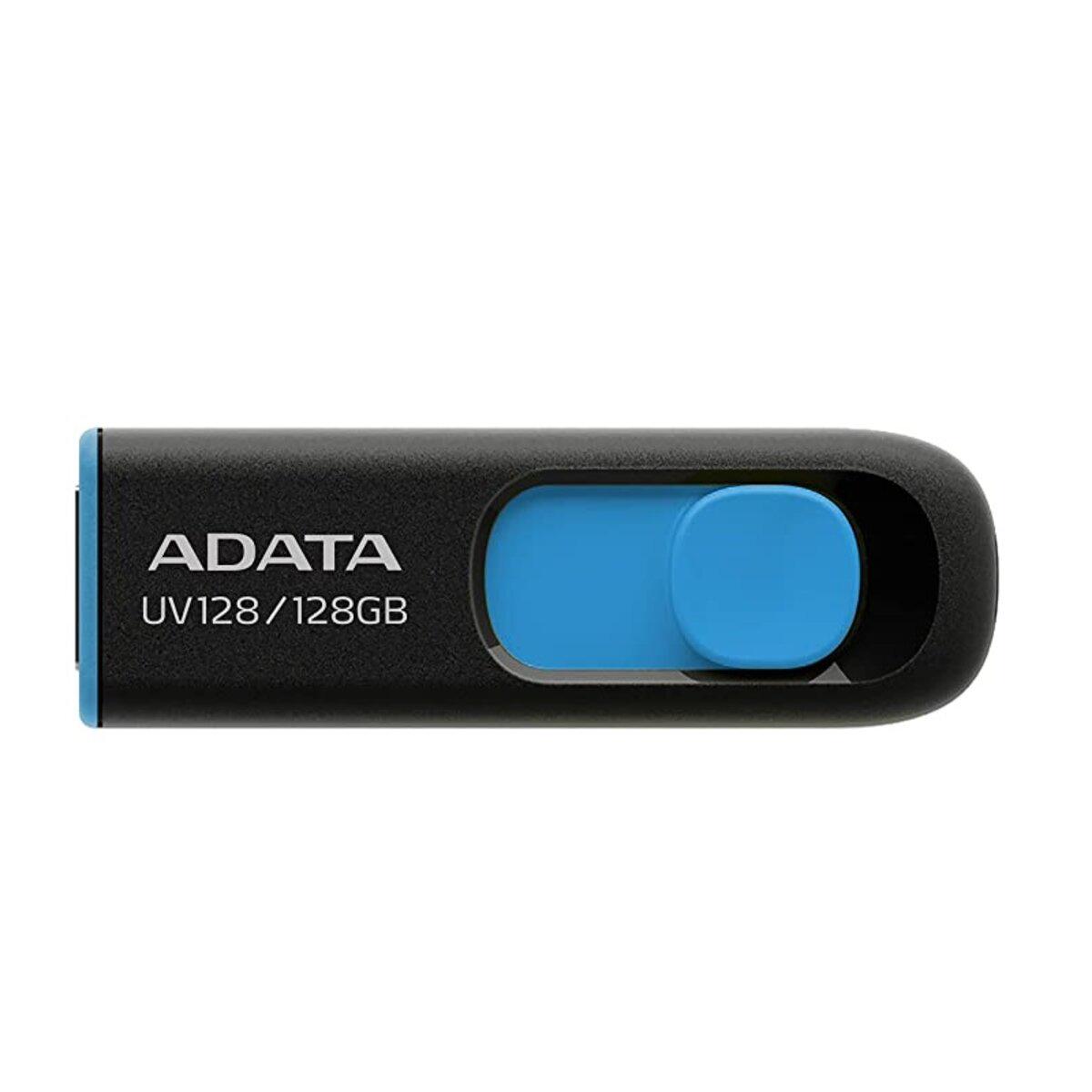 Флеш-память A-DATA UV128 128 Гб Black/Blue (AUV128-128G-RBE)