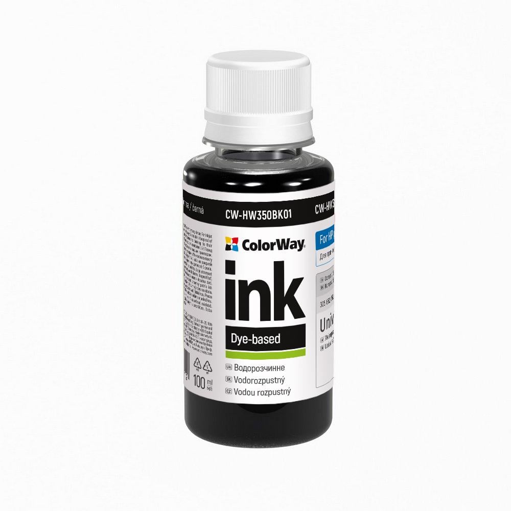 Чорнило ColorWay HP 121/129 100 мл Black (CW-HW350BK01) Чорнило ColorWay HP 121/129 100 мл Black (CW-HW350BK01)