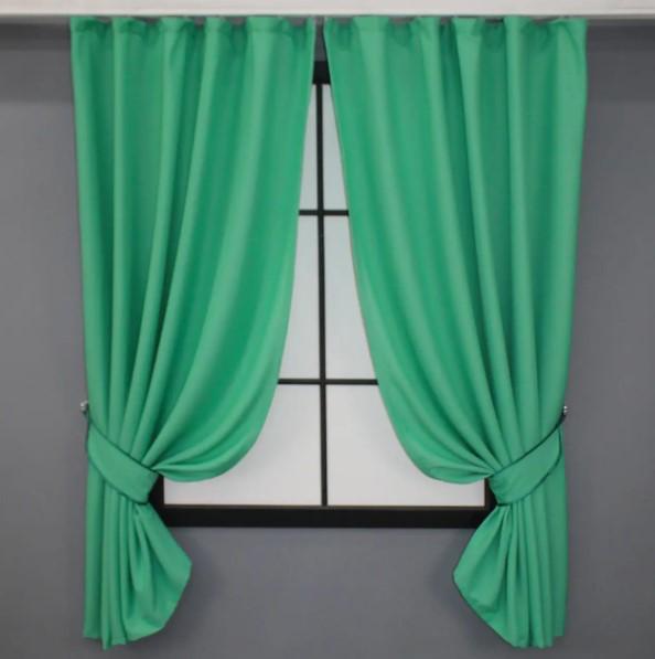 Комплект штор 1,4х1,7 м 2 шт. Нефритовый (35-0135ш)