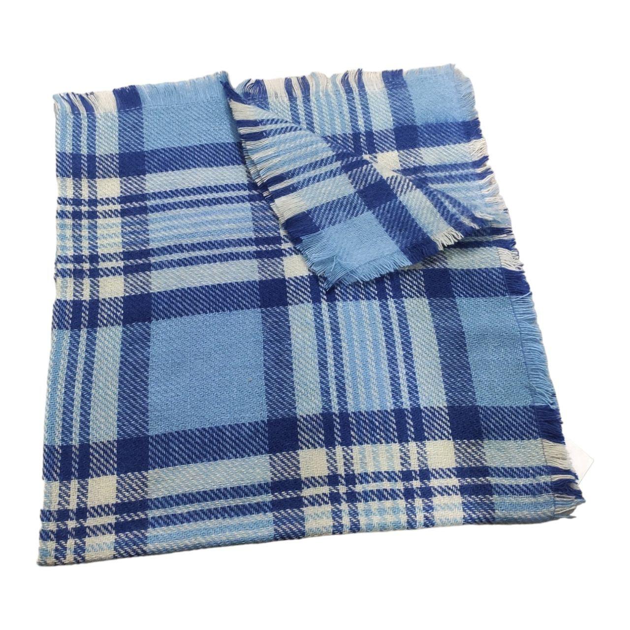 Платок полушерстяной 70х70 см Голубой (13135158)