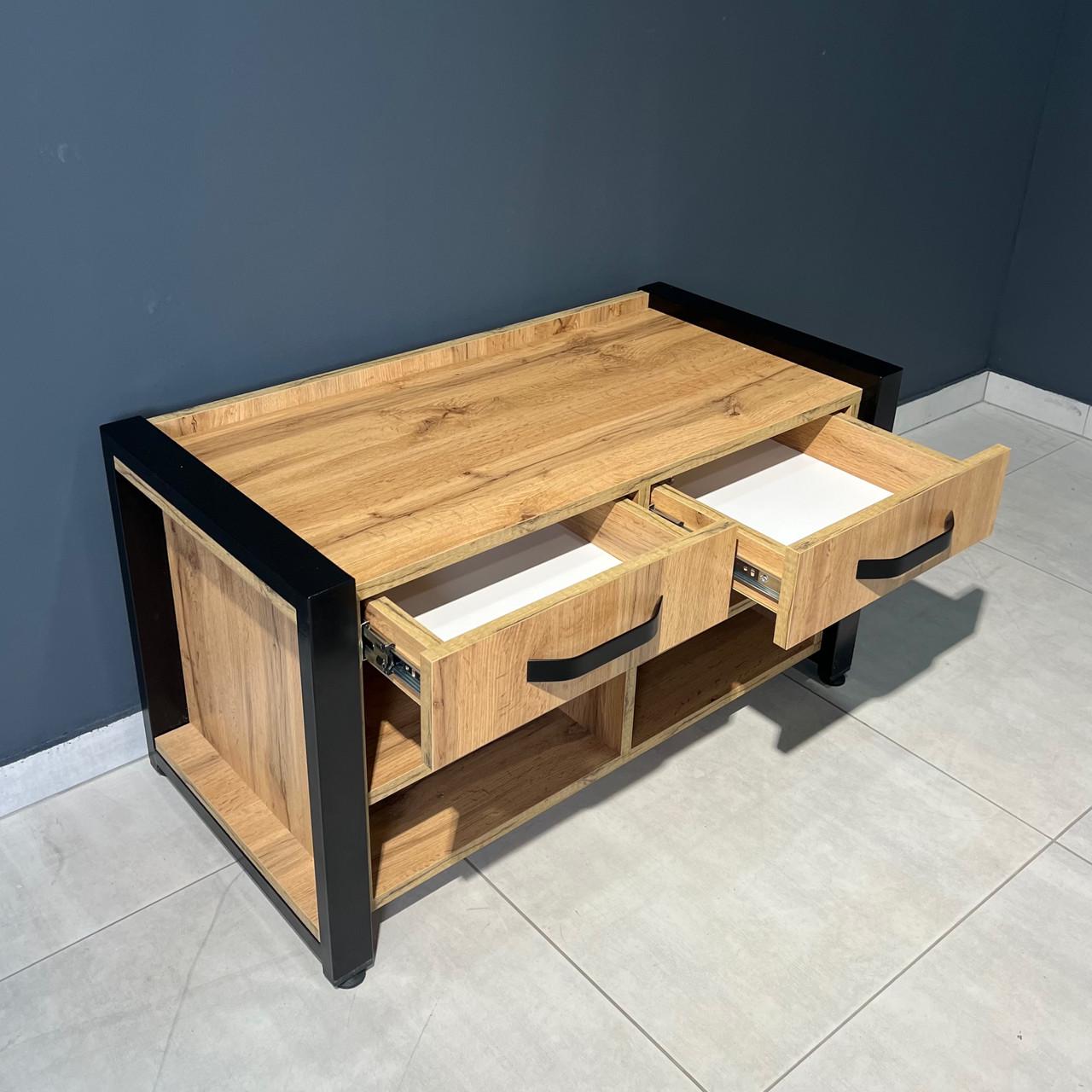 Тумба для спальні приставна з висувними шухлядами та відкритими полицями Loft (000088438) - фото 2 Тумба для спальні приставна з висувними шухлядами та відкритими полицями Loft (000088438) - фото 2