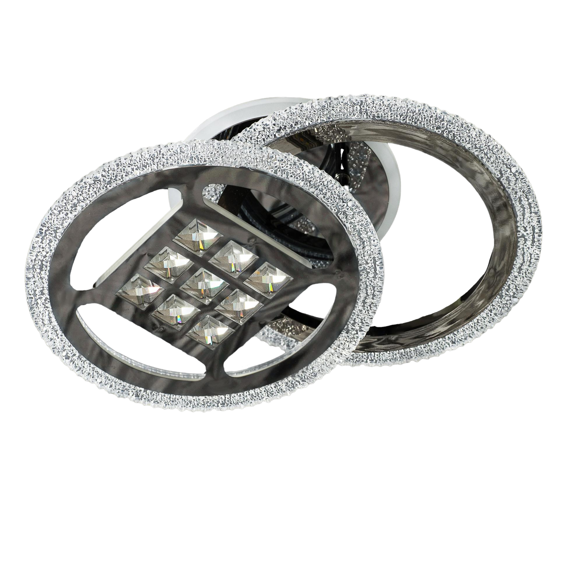 Люстра LED Свет SC-3199/2C BP 64W + 14W Чорний/Хром