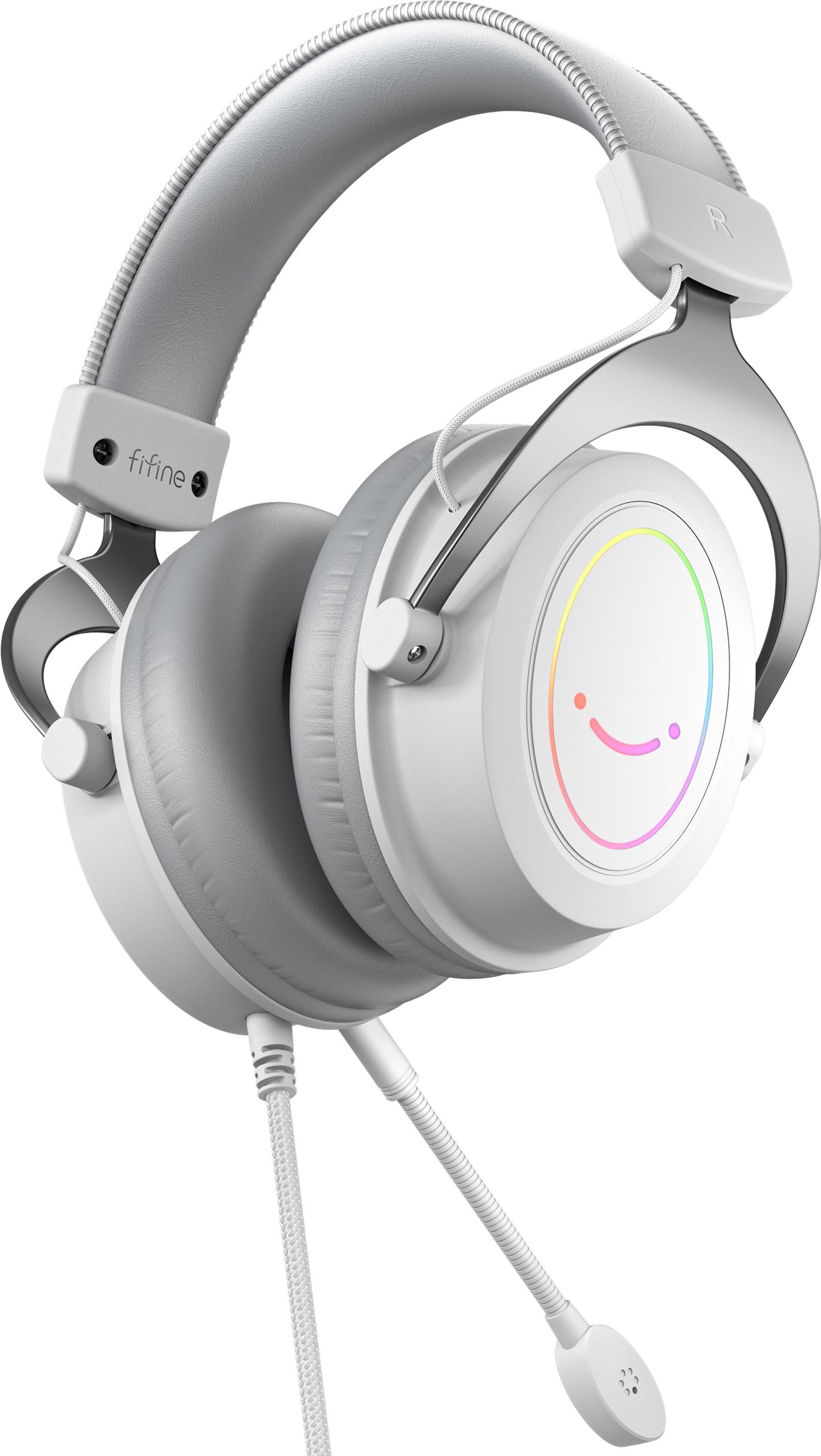 Гарнітура дротова FIFINE RGB H3W 2 м USB-A mini-jack 3,5 мм White (26074787) - фото 5 Гарнітура дротова FIFINE RGB H3W 2 м USB-A mini-jack 3,5 мм White (26074787) - фото 5