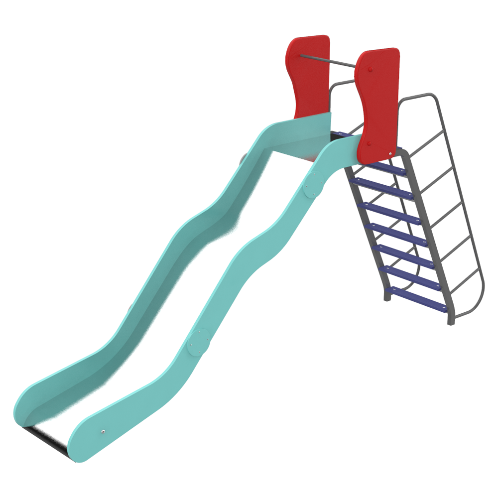 Детская горка уличная Kidigo Море 365х64х222 см Разноцветный (1127670956)