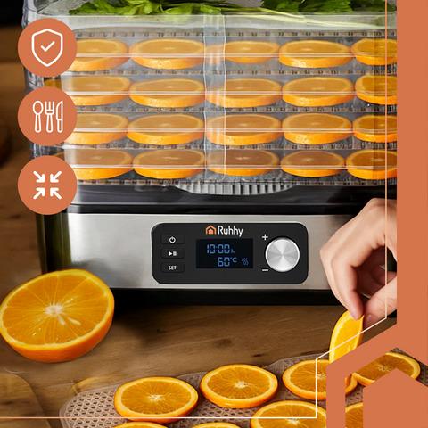 Сушарка для грибів/фруктів/овочів РК-дисплей програмування до 72 год 10 л (29844036) - фото 7 Сушарка для грибів/фруктів/овочів РК-дисплей програмування до 72 год 10 л (29844036) - фото 7