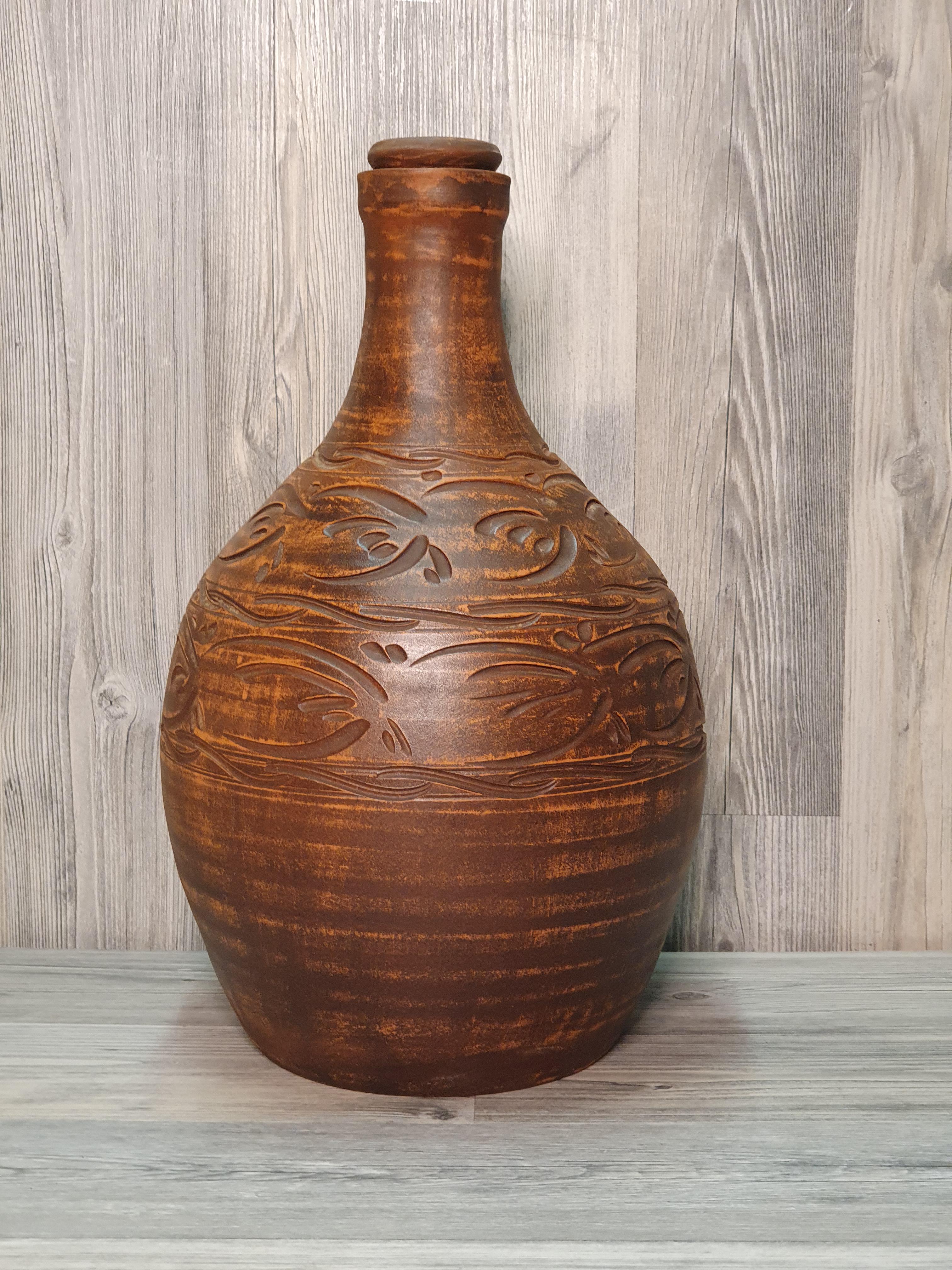 Штоф из красной глины (5086)