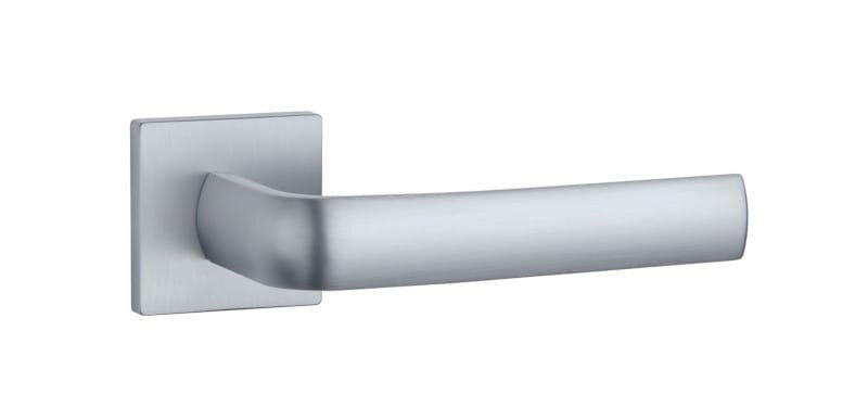 Дверная ручка APRILE Mela Q 7S тонкая розетка Сатин хром