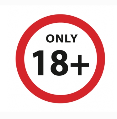 Наклейка Только 18+ (KG-7159)