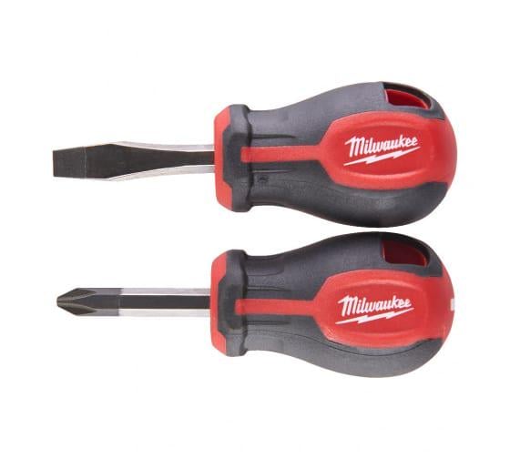 Набор коротких магнитных отверток Milwaukee трехгранная рукоятка 2 шт. (4932471810)