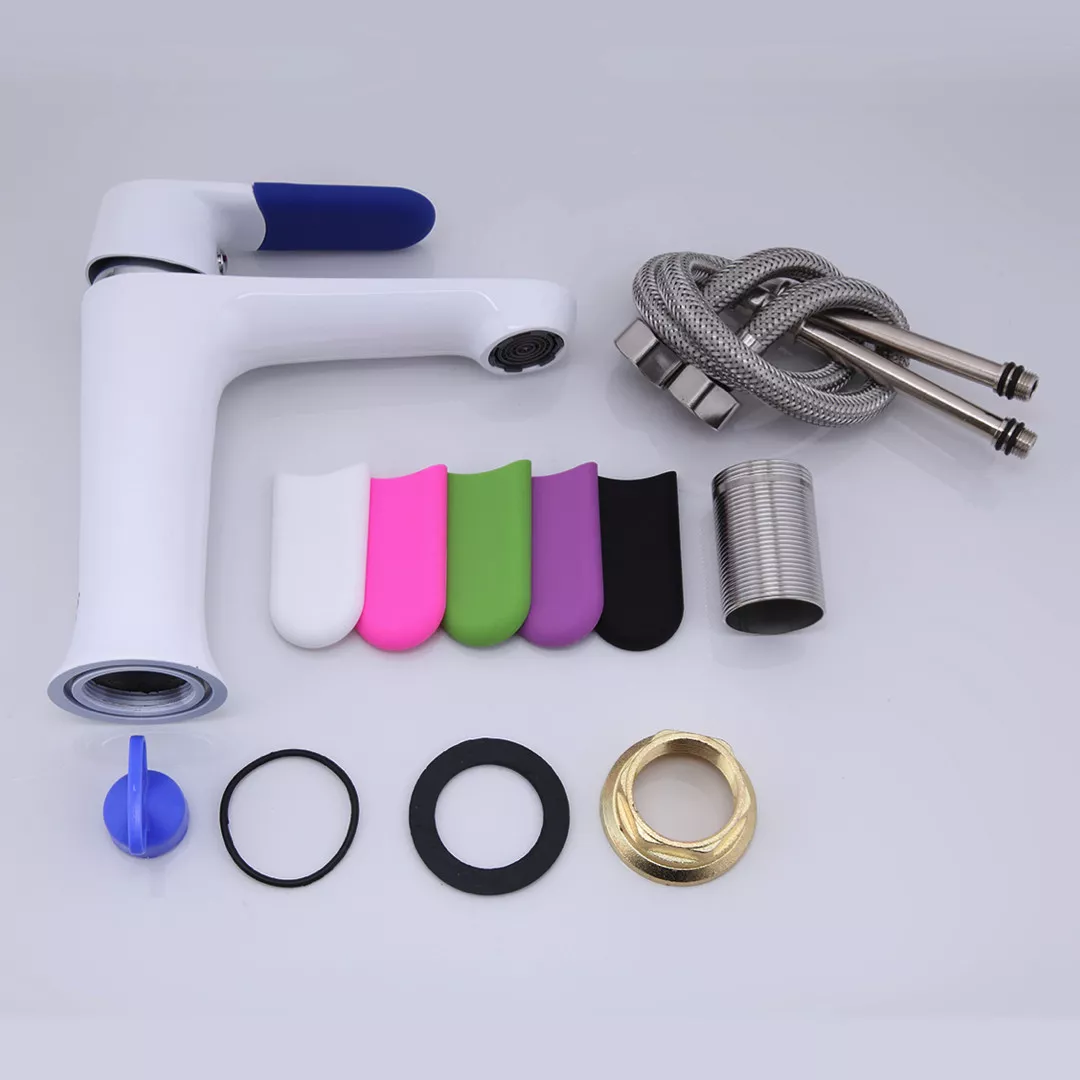 Смеситель для умывальника Frap F1034 Белый/Хром (1033652) - фото 10 Смеситель для умывальника Frap F1034 Белый/Хром (1033652) - фото 10