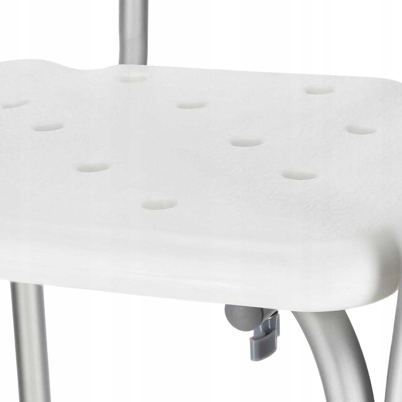 Крісло для ванної та душа регульоване 4fizjo зі спинкою та підлокітниками White/Grey (P-5905973403405) - фото 4 Крісло для ванної та душа регульоване 4fizjo зі спинкою та підлокітниками White/Grey (P-5905973403405) - фото 4