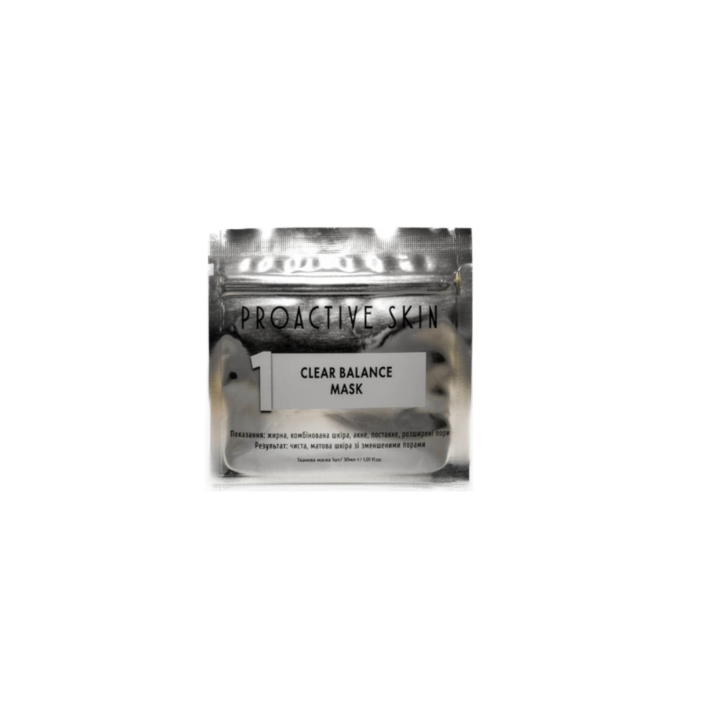 Маска тканинна для очищення пор Proactive Skin Clear Balance Mask 30 мл