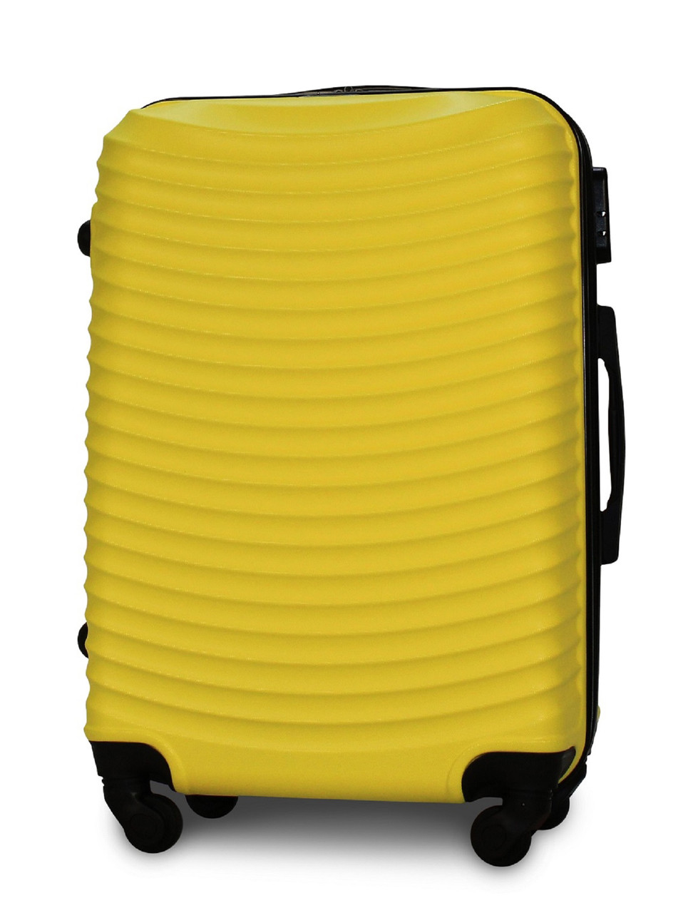 Чемодан пластиковый Fly 1053 средний на 4 колесах 65х42х24 см 60 л Желтый