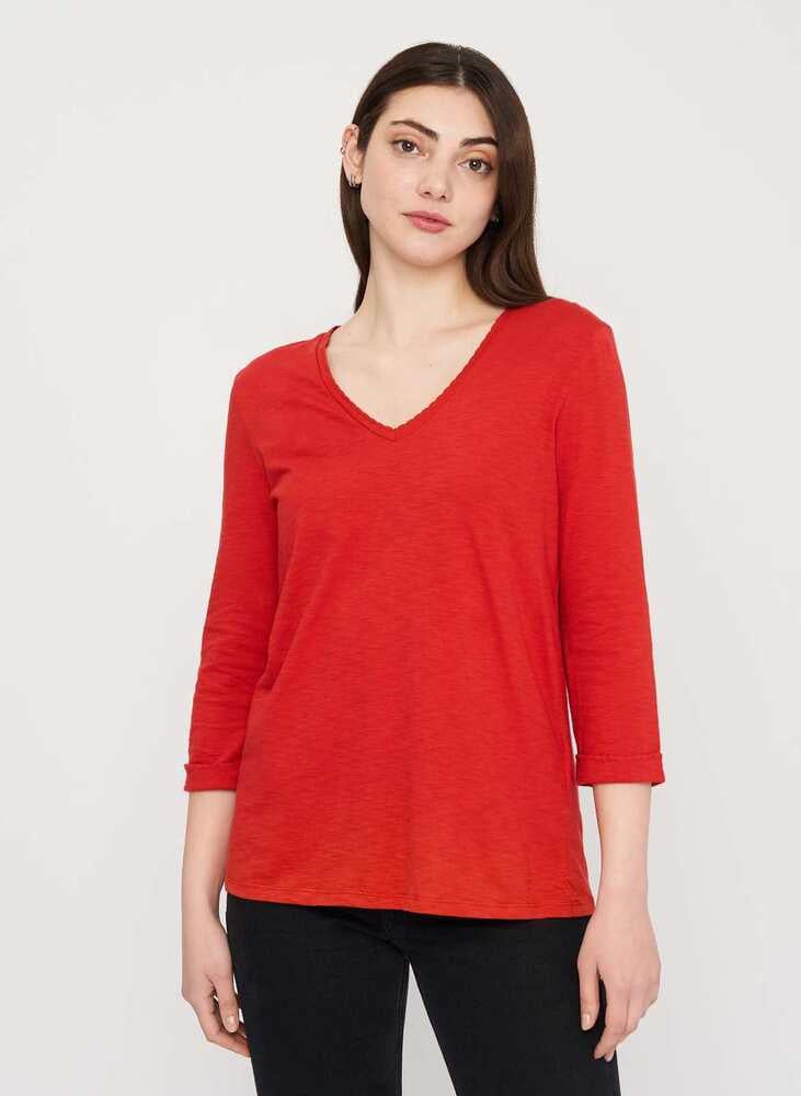 Футболка C & A 77877/2097120x20 рукав 3/4 женская S Красный (185090)