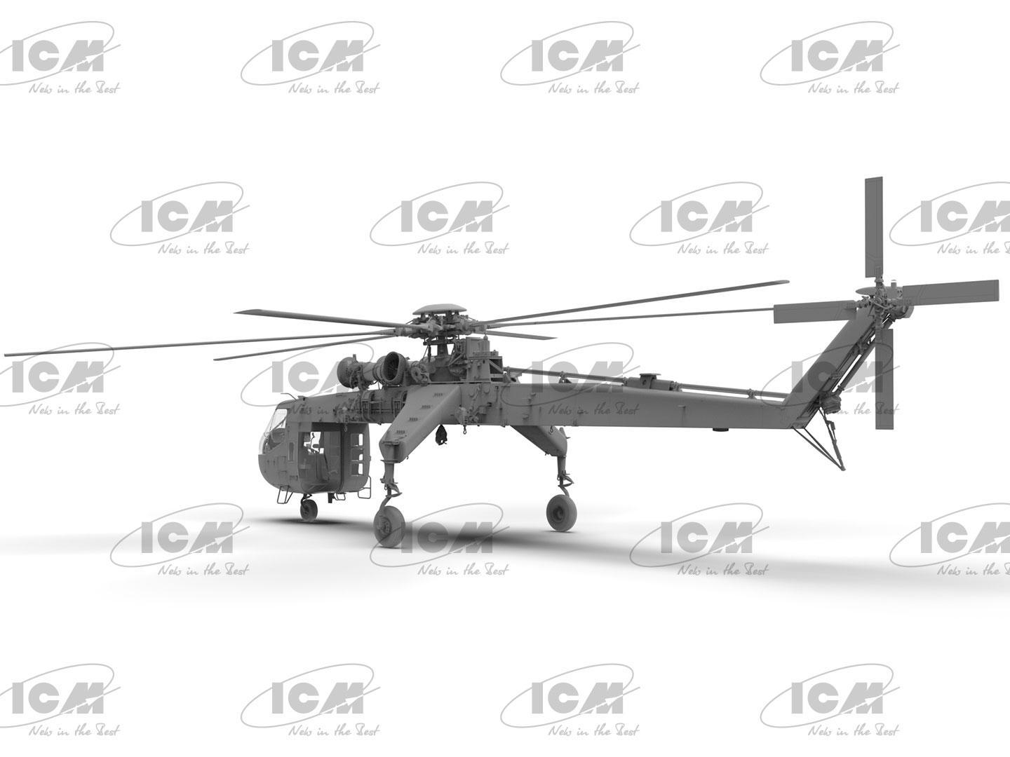 Сборная модель ICM Sikorsky CH-54A Tarhe Тяжелый вертолет США (53054) - фото 17