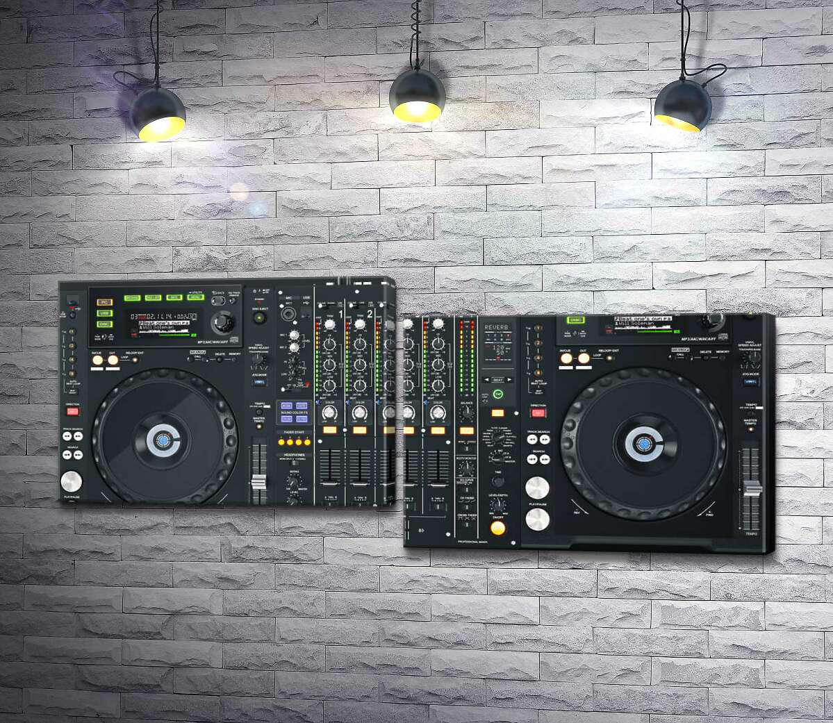 Модульная картина ArtPoster Современный DJ контроллер Pioneer 100x44 см Модуль №5 (003128)