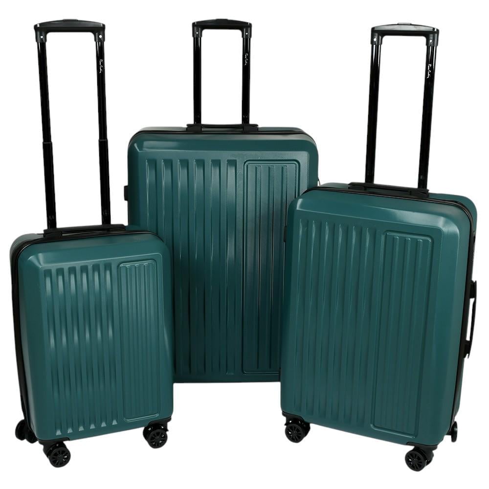 Набор дорожных чемоданов Pierre Cardin R37241-T 3 шт. 20/24/28" на 4-х двойных колесах Зеленый (34965375)