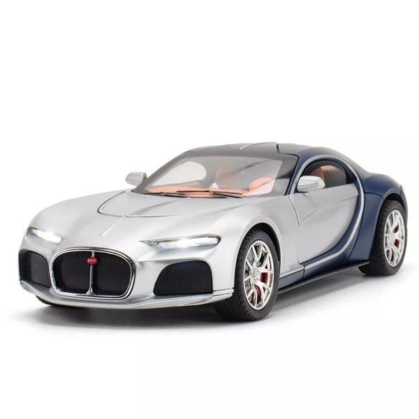 Игрушечная машинка Bugatti Atlantic 1:24 со световыми и звуковыми эффектами инерционная (Q00929)