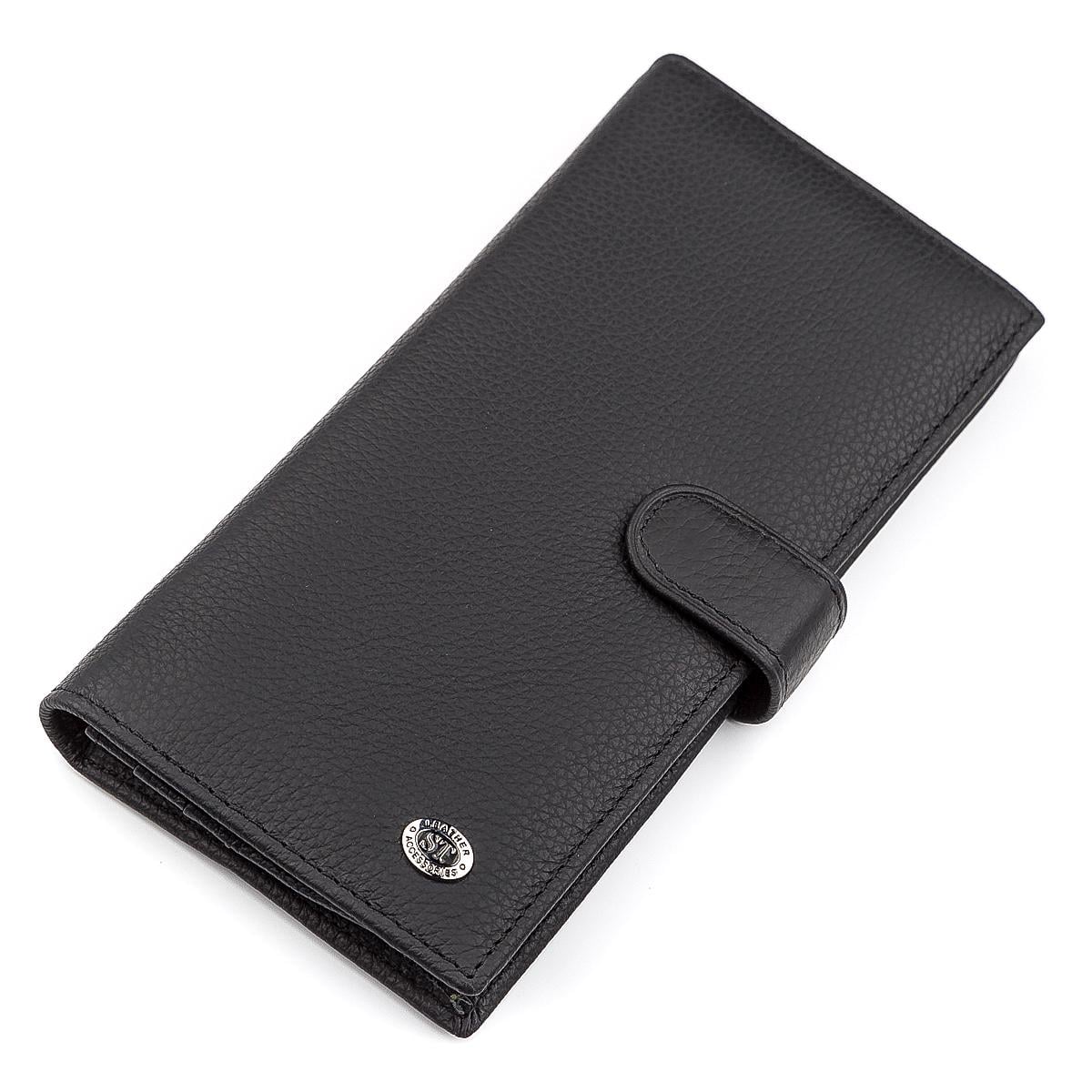 Мужчина купюрник ST Leather 18367 кожа Черный (23466)