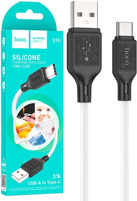 Кабель интерфейсный Hoco X90 USB-Type-C 1 м White (37128) Кабель интерфейсный Hoco X90 USB-Type-C 1 м White (37128)