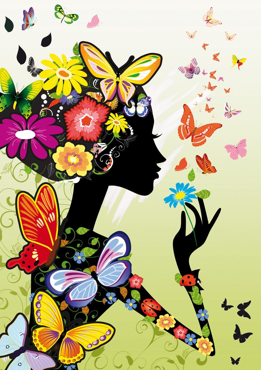 Схема вышивки бисером Девушка лето (245809069А)