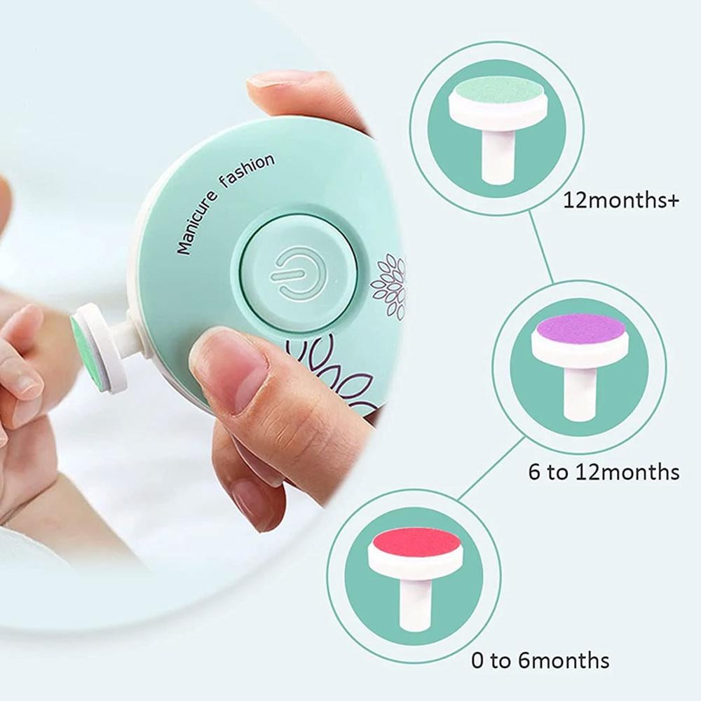 Электрическая пилочка для детского маникюра с тремя насадками Розовый (OK0014_2) - фото 4 Электрическая пилочка для детского маникюра с тремя насадками Розовый (OK0014_2) - фото 4