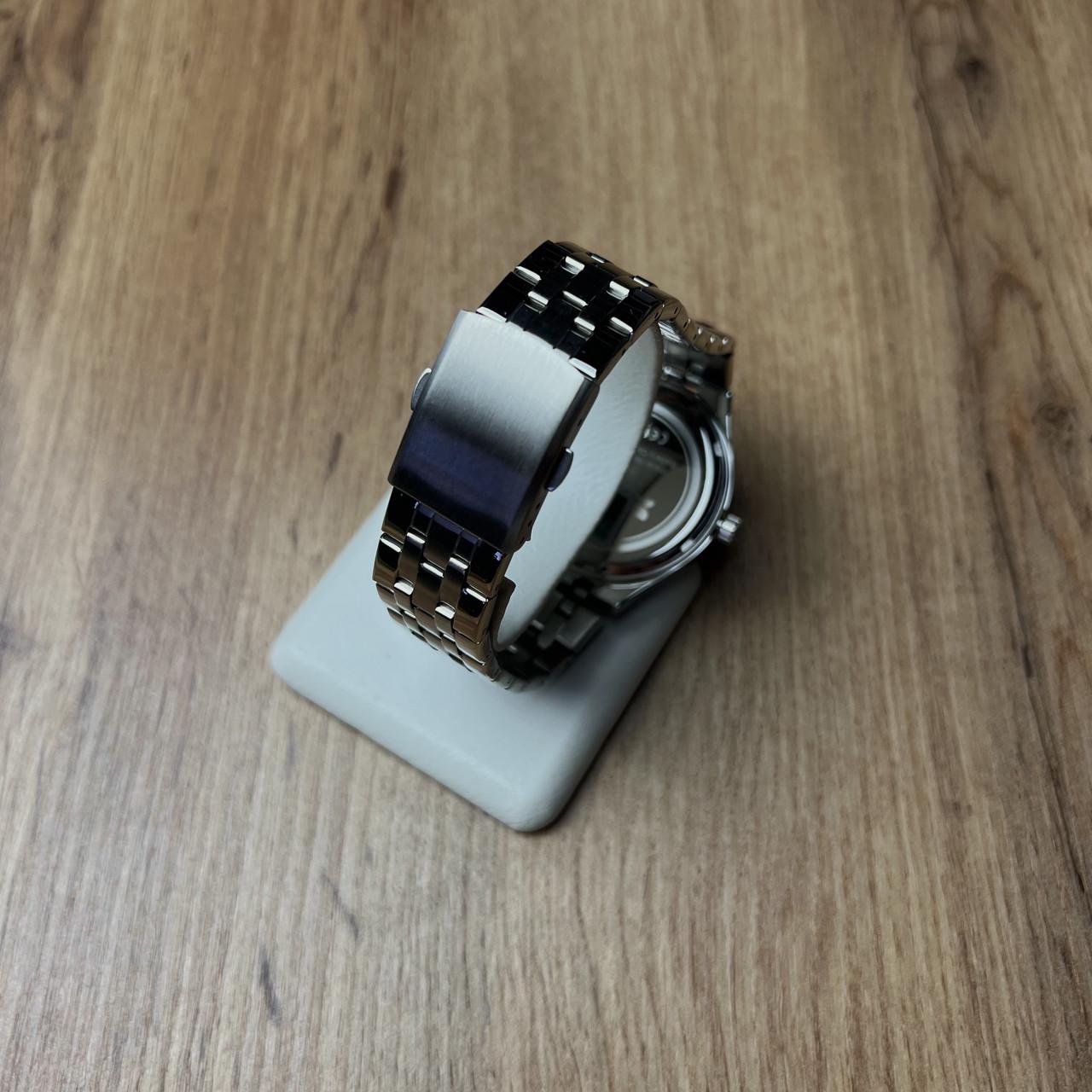 Часы металлические Skmei с датой женские мужские Серебристый/Черный (z063-1) - фото 4 Часы металлические Skmei с датой женские мужские Серебристый/Черный (z063-1) - фото 4