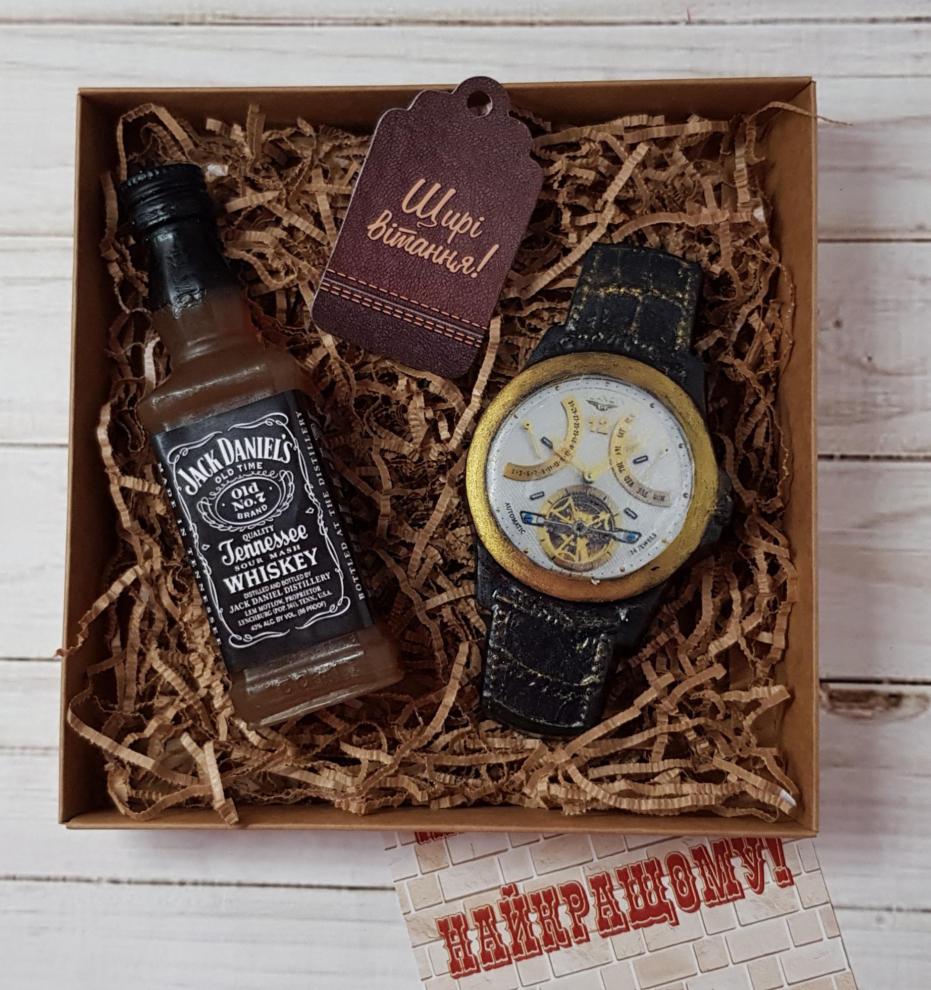 Набір подарунковий мило Віскі Jack daniel`s/годинник (AS00070) Набір подарунковий мило Віскі Jack daniel`s/годинник (AS00070)