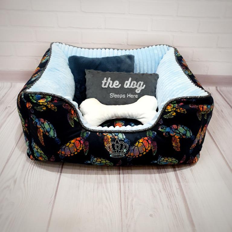 Лежанка для собак Amore mio Cane Брідж the dog sleeps here до 4 кг 55х55х23 см (DB-0019) - фото 3 Лежанка для собак Amore mio Cane Брідж the dog sleeps here до 4 кг 55х55х23 см (DB-0019) - фото 3