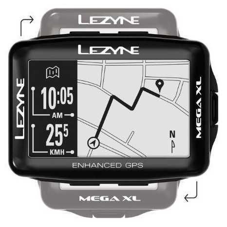 Велосипедний комп'ютер Lezyne Mega XL GPS Чорний (78723) - фото 2